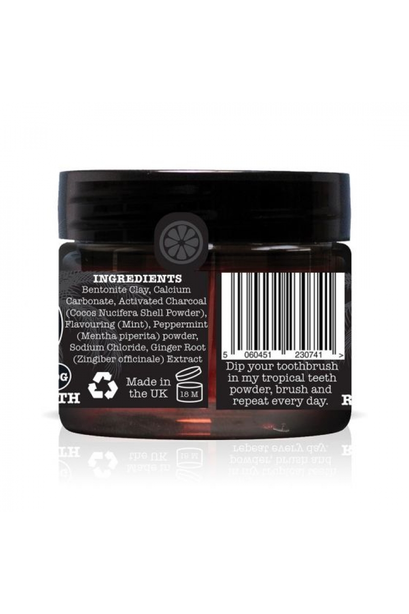 grounded charcoal teeth whitening powder